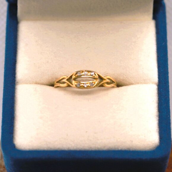 19k Yellow Gold Ring Portuguese Solid Gold (800 Purity 19.2k) Size 7 - Picture 4 of 9